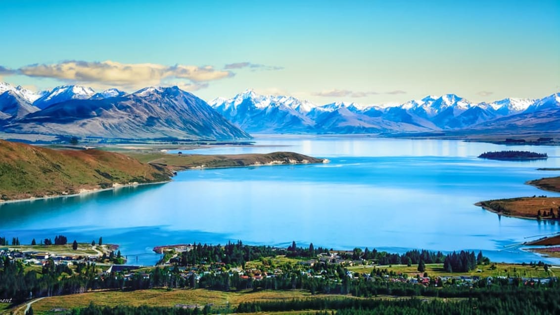 Lake Tekapo og Lake Tekapo Village