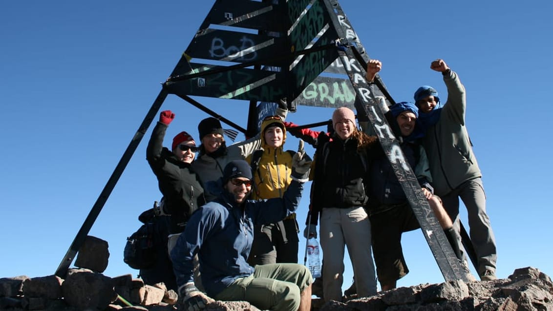 Toppen af Mt. Toubkal, Atlasbjergene, Marokko