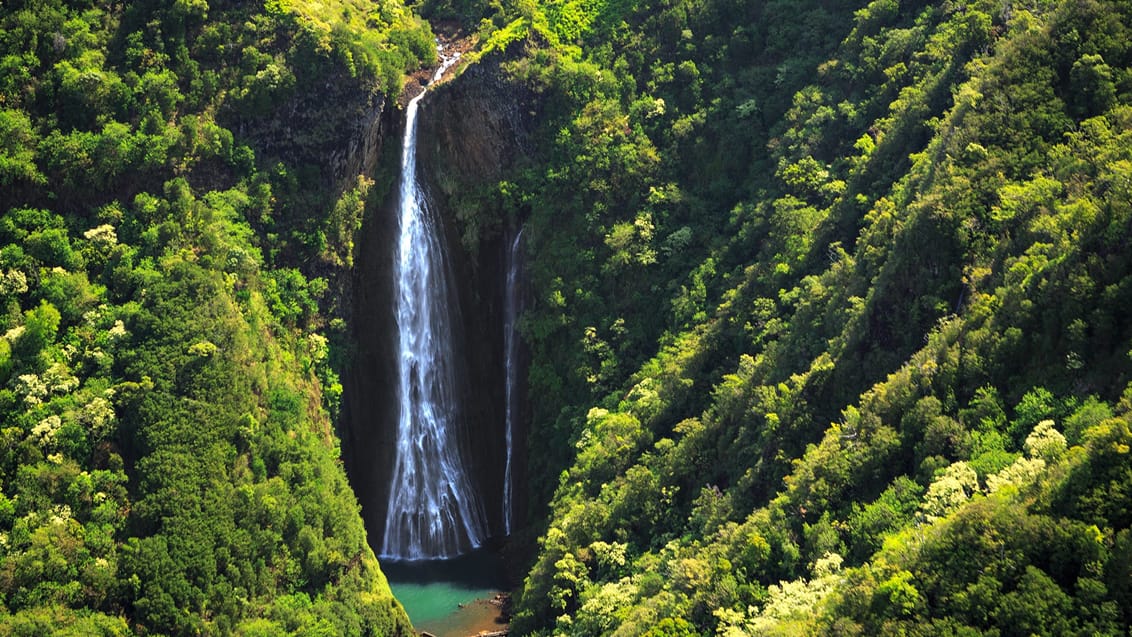 Vandfald på Kauai, Hawaii