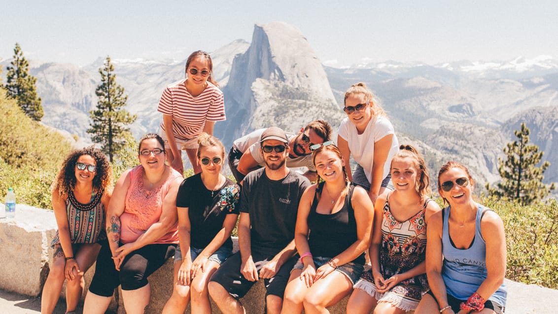 Gruppebillede, Half Dome, Yosemite