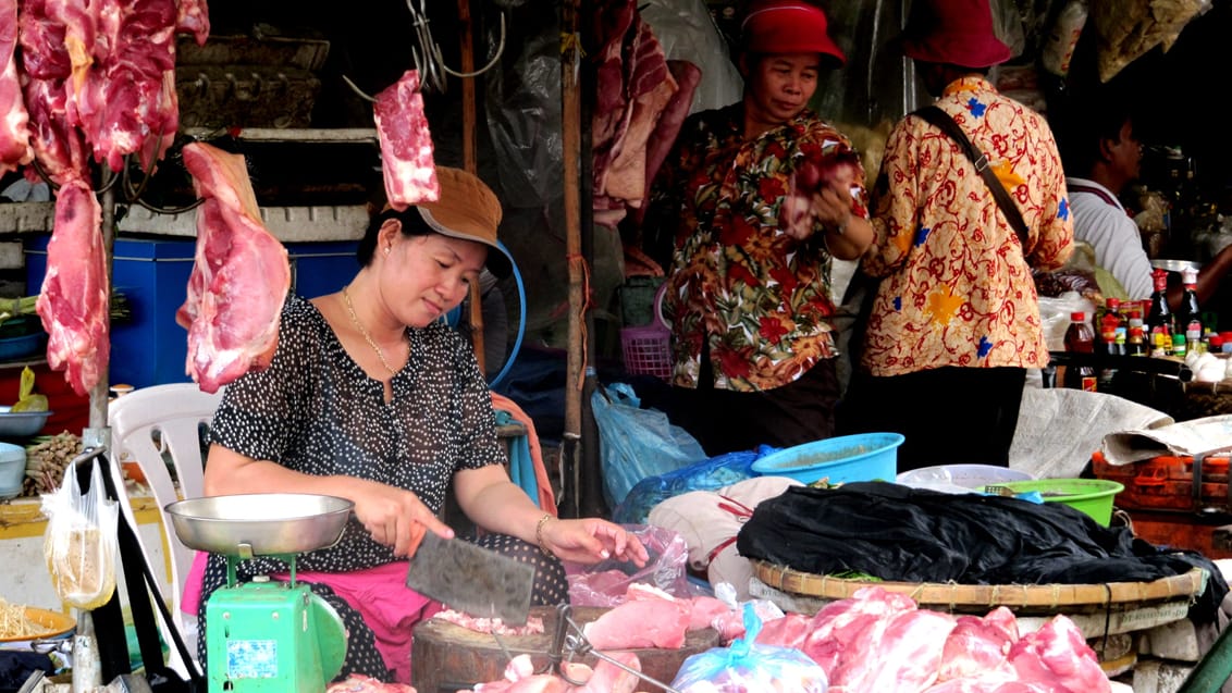 Kødmarked, Phnom Penh, Cambodja