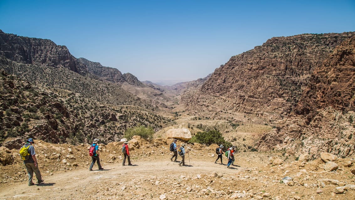 Trekking i Jordan - Dana til Wadi Ghuweir