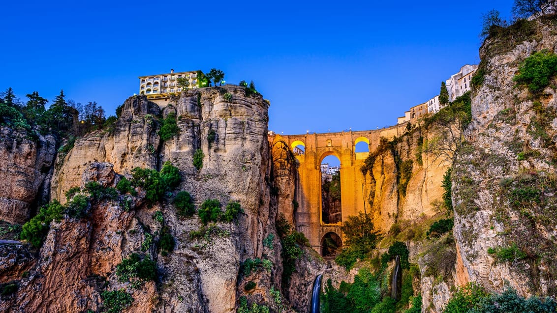 Puente Nuevo Bridge i Ronda, som samler byens to halvdele