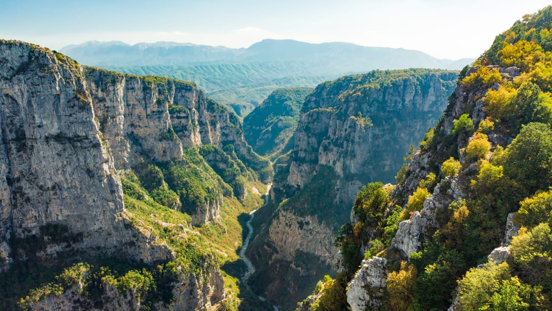 Udsigt over Vikos kløften, Grækenland