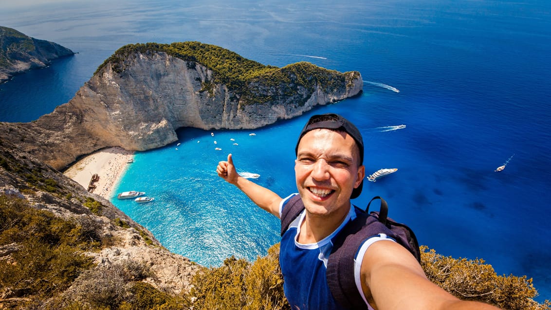 Selfie på Zakynthos, Grækenland