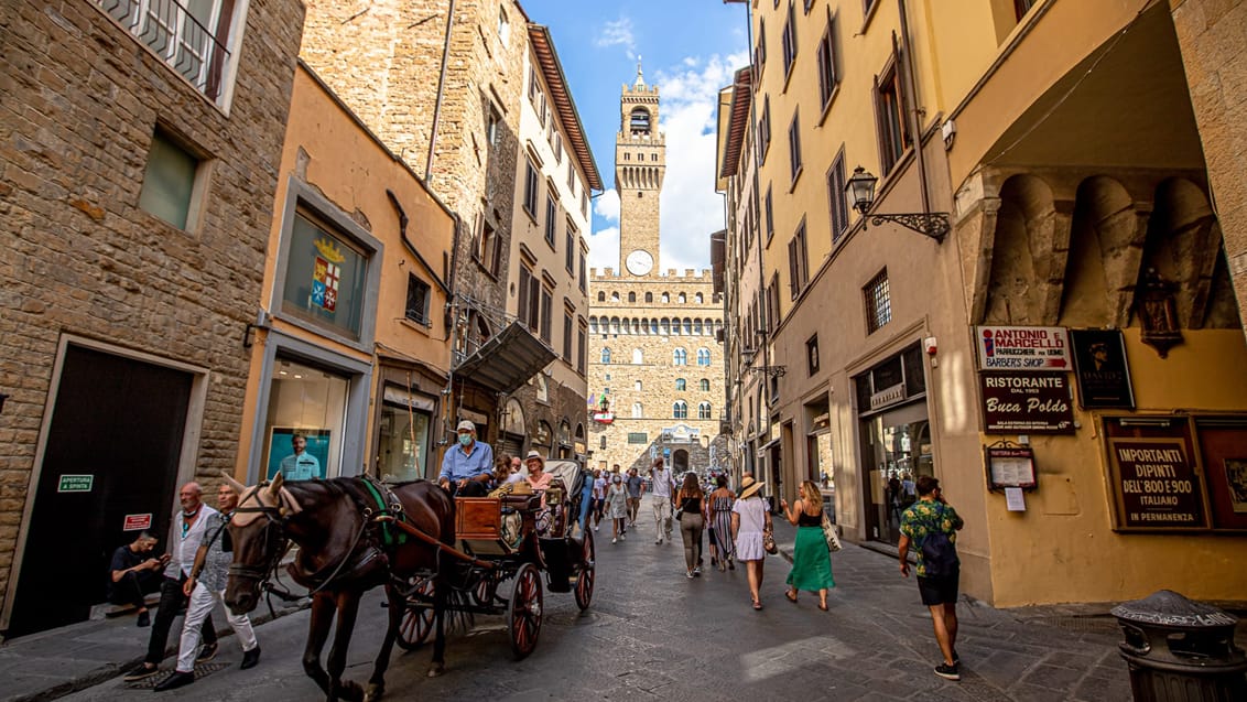 Gade i Firenze og Palazzo Vecchio