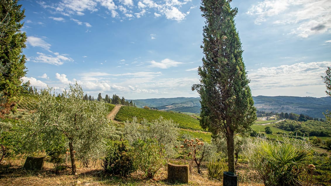 Udsigt over Chianti området i Toscana