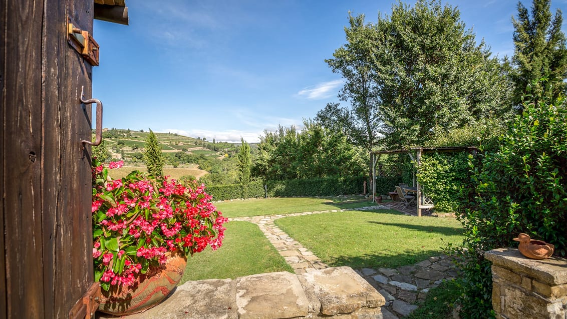 Privat have til lejligheden i Toscana på agriturismo