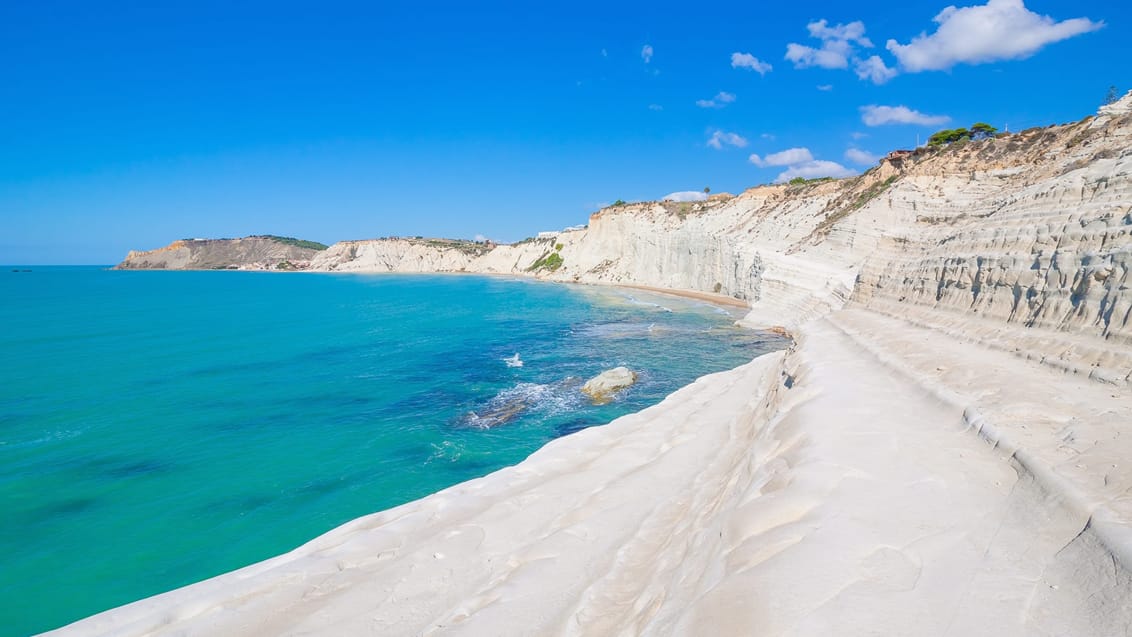 Stenklippen, Scala dei Turchi, i det sydlige Sicilien.