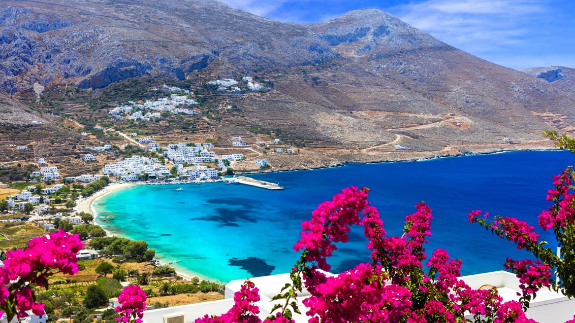 Smuk udsigt på Amorgos, Grækenland