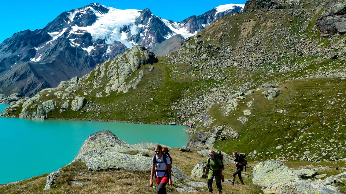 Trek i smukke omgivelser i Stelvio Nationalpark i Italien