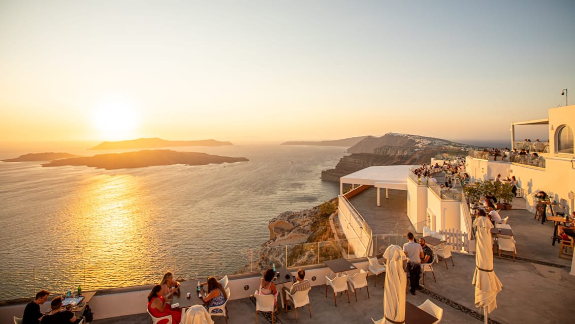 Udsigt fra Santo Wines, Santorini, Grækenland