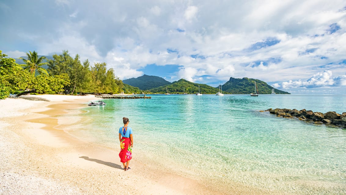 Strandene på Huahine er vidunderlige