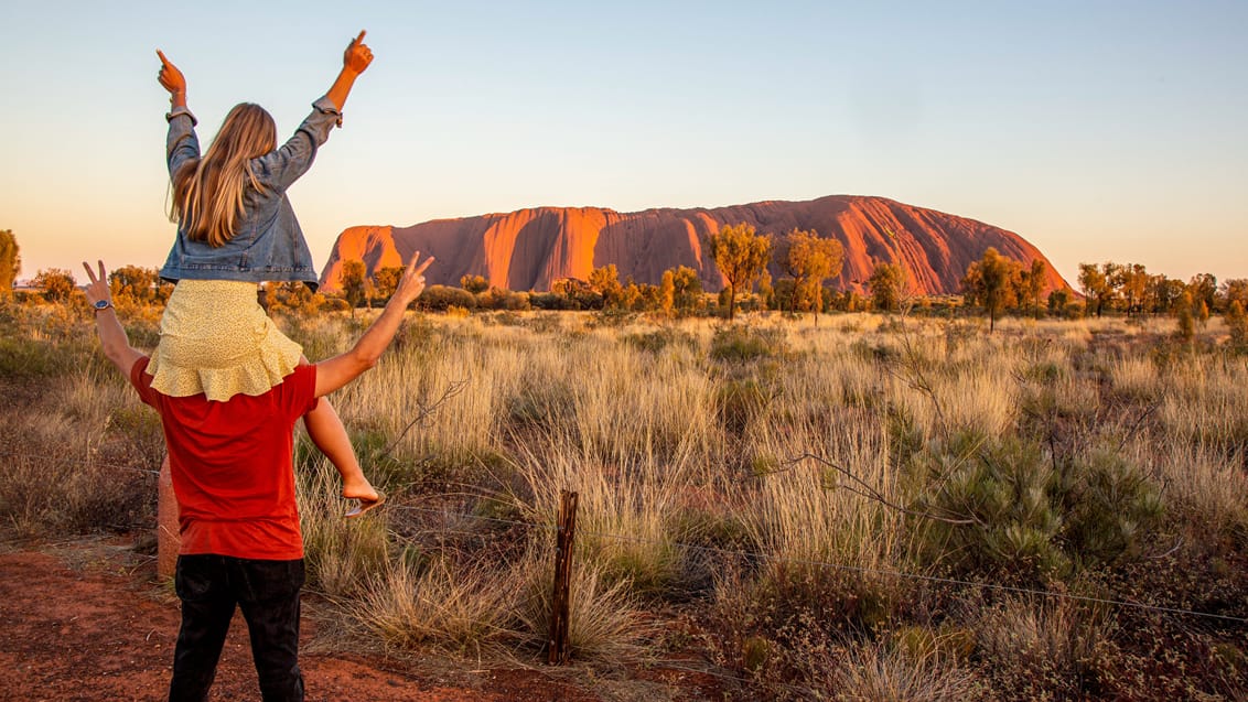 Uluru (Ayers Rock) i Australiens Outback