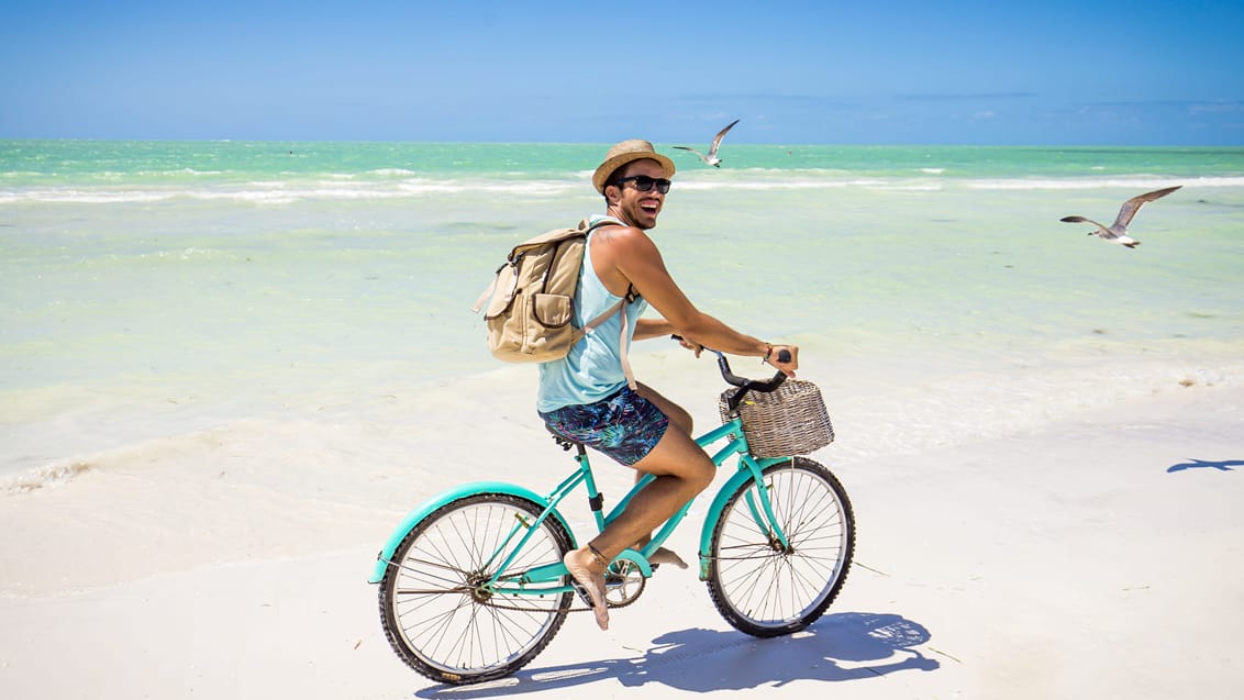 På cykeltur på Holbox Island