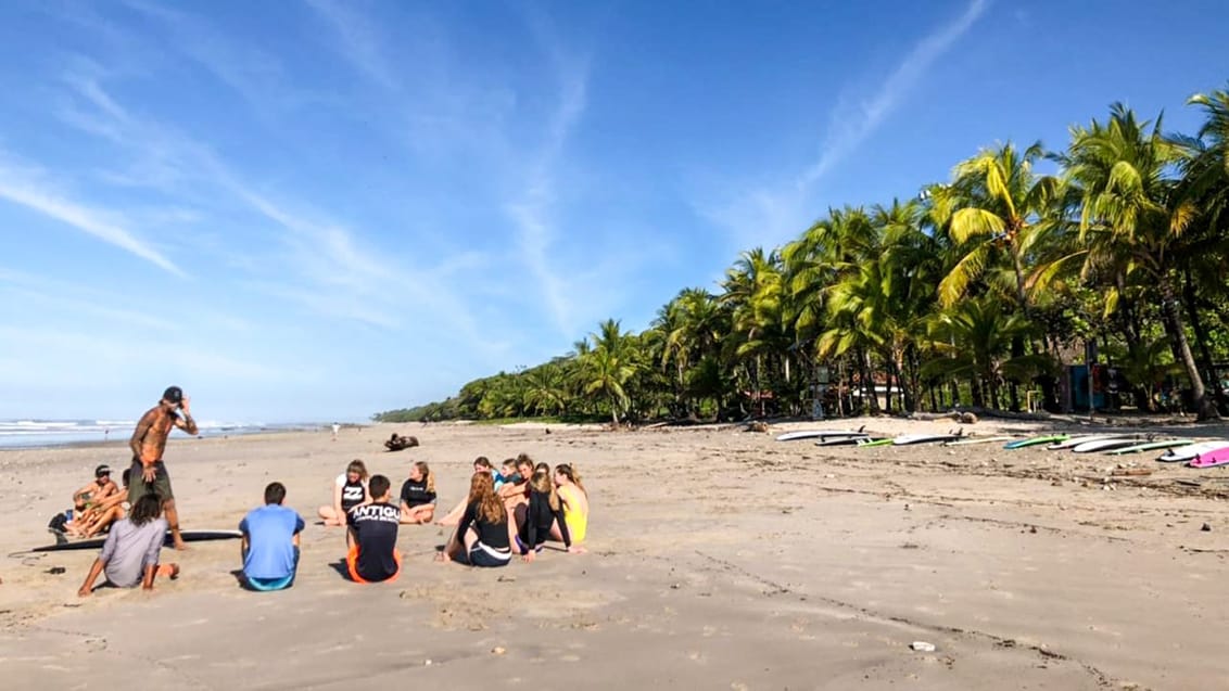 Surfundervisning i Costa Rica