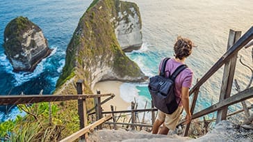 Mand, Kelingking Beach, Nusa Penida, Indonesien