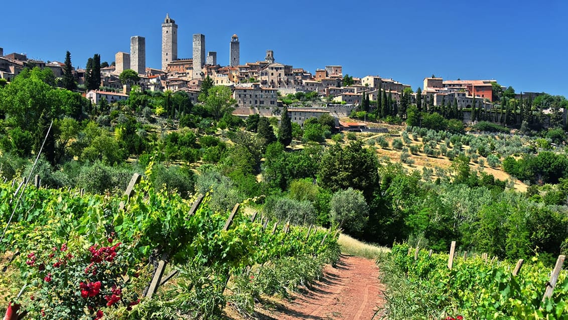 Panoramic view of San Gimignano, Italien