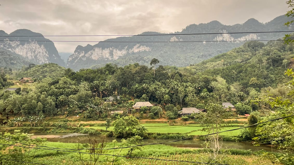 Rismarker og flotte landskaber Ha Giang