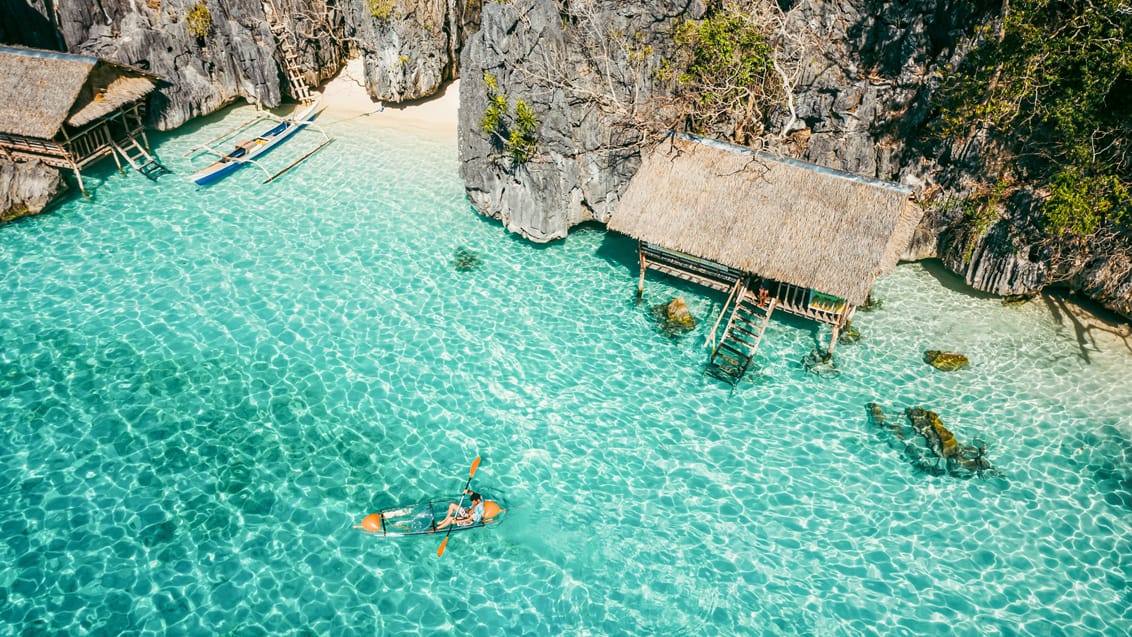 I kajak ved Palawan