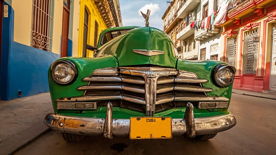 Gammel bil i Havana i Cuba