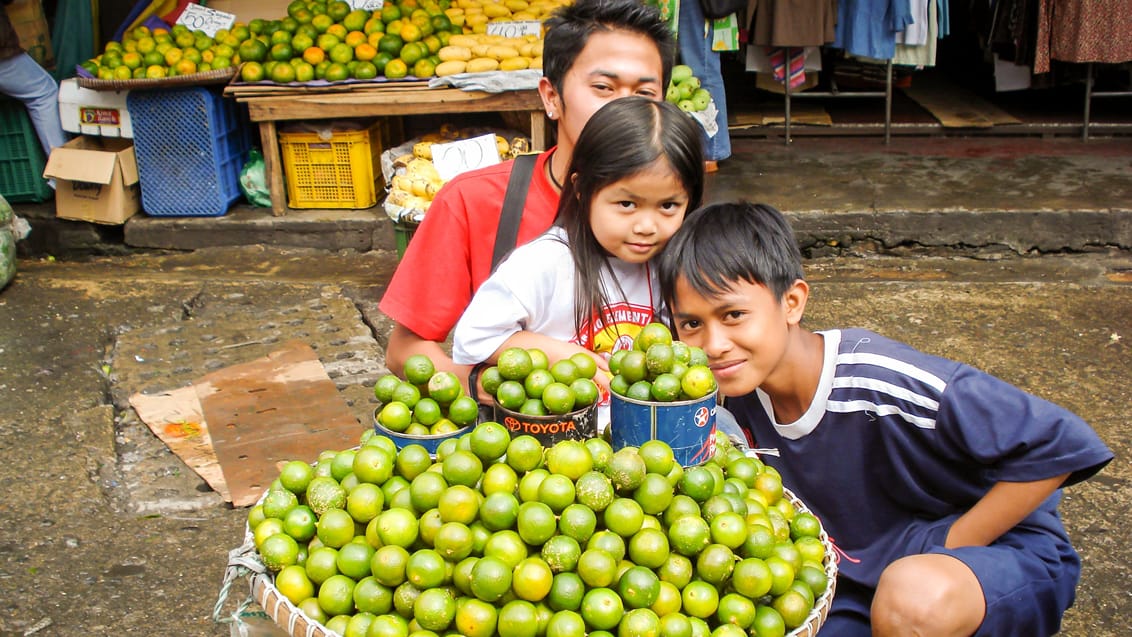 Der sælges friske lime ved Banaue