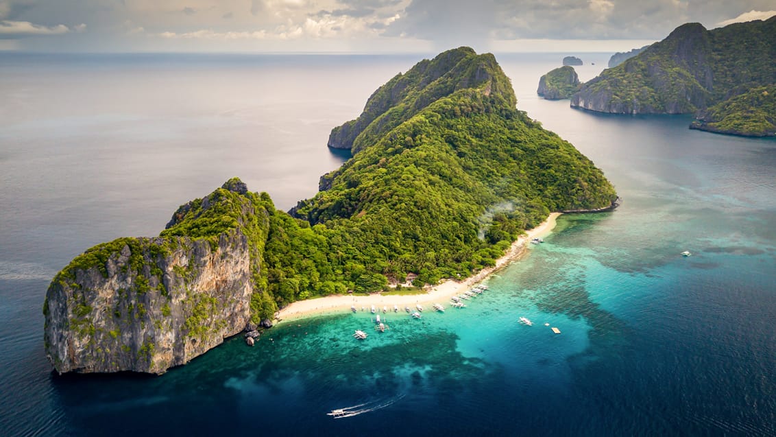 Helicopter Beach på ø-hop ved El Nido