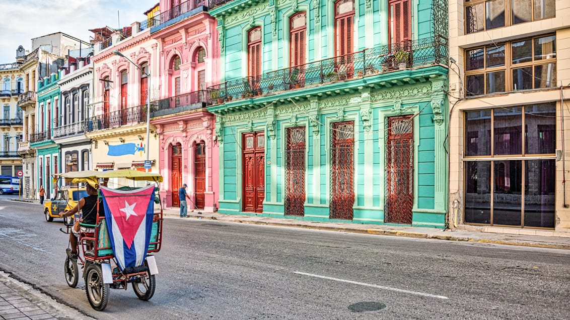Cykeltaxi i Havana Cuba