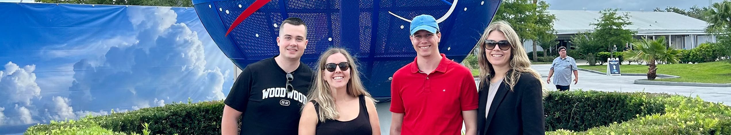 Andreas, Silas, Steffi og Maria besøger Kennedy Space Center i Florida, USA