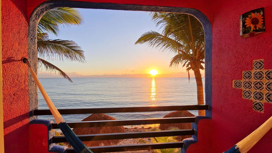 Balkon solopgang Akumal