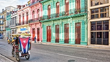 cykel taxi i Havanas gader