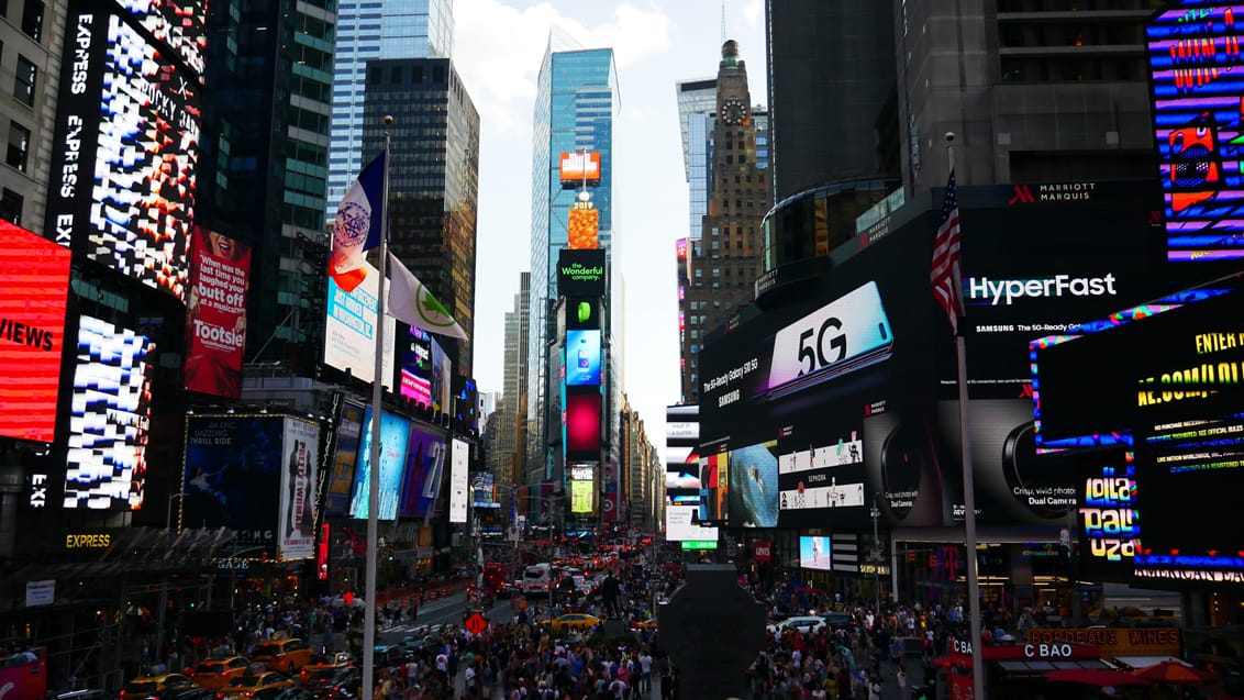 Oplev den ikoniske plads Times Square, når du besøger New York på din rejse