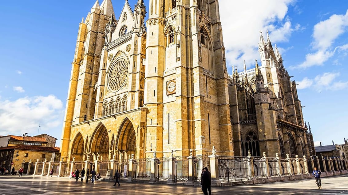 Katedral i Leon i Spanien