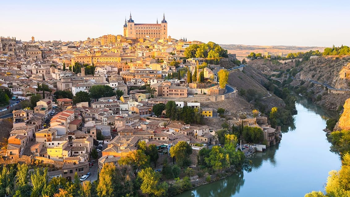 Solnedgang over Toledo Spanien