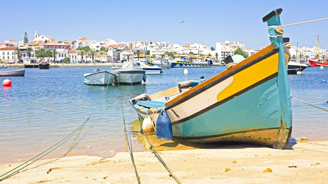 Fiskerbåde i Lagos i Portugal