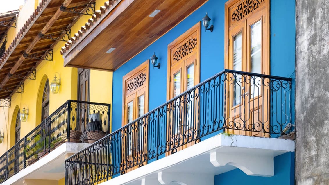 Farverige huse i Panama City