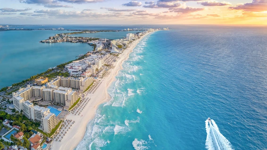 Udsigt over Cancún, Mexico