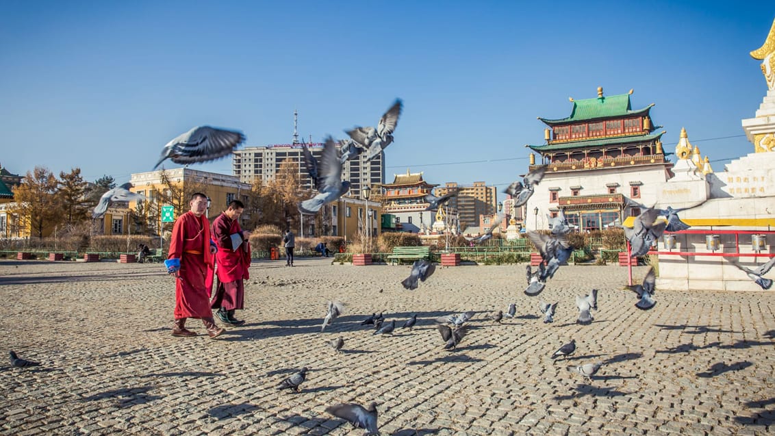 Gandantegchinlen Monastery i Ulan Bator