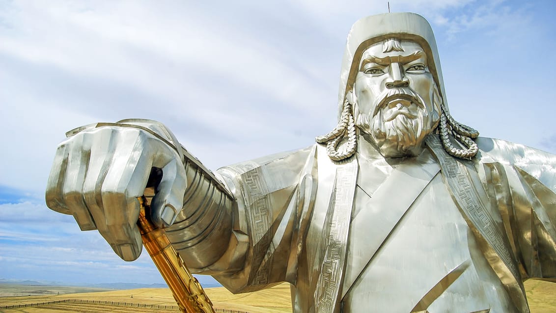 Statue af Genghis Khan i Mongoliet