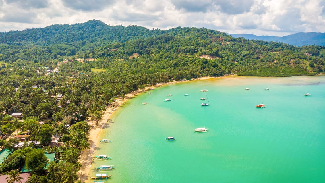 Søvnige Port Barton på Palawan