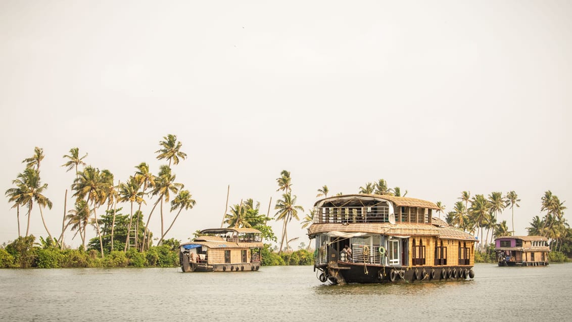 Husbåde i Alleppey Backwaters