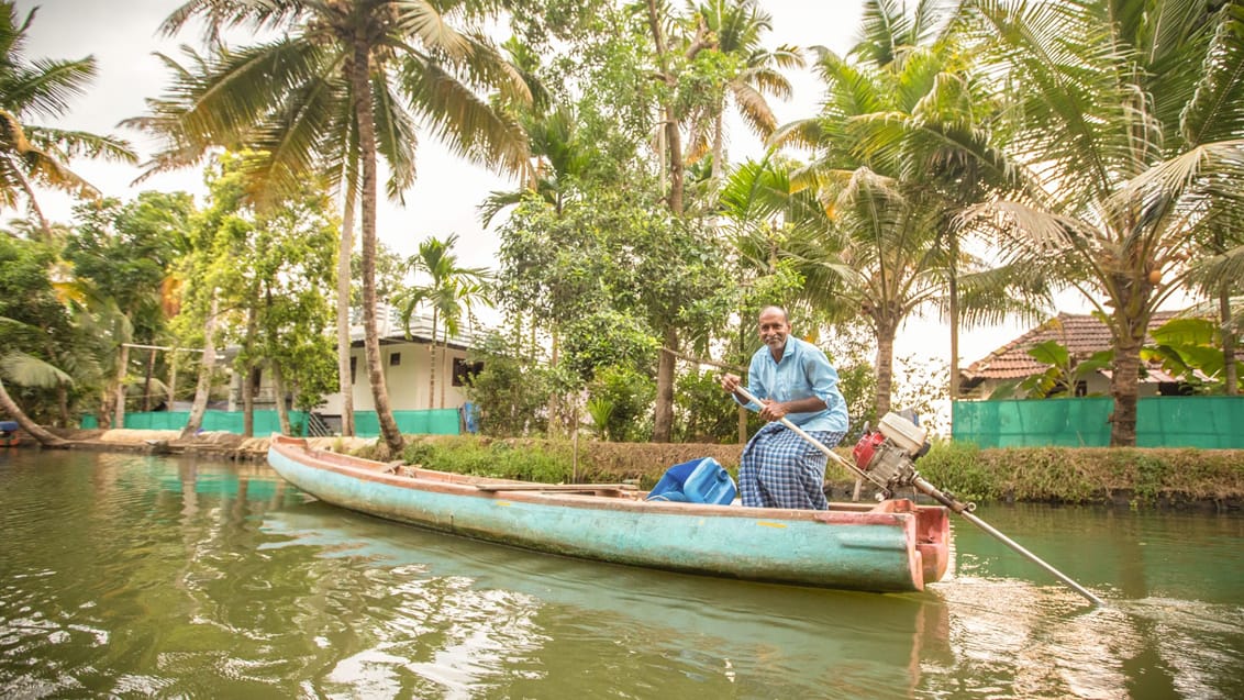 Lokalt liv i Alleppey Backwaters