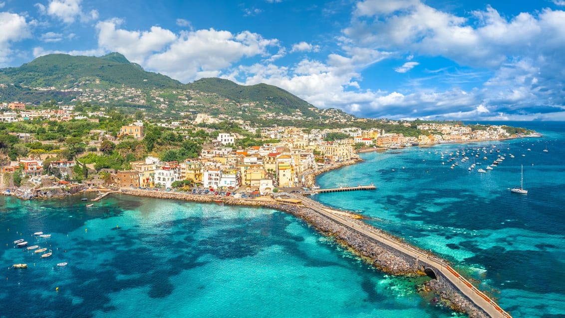 Udsigt over Ischia Porto fra Arangonese-slottet