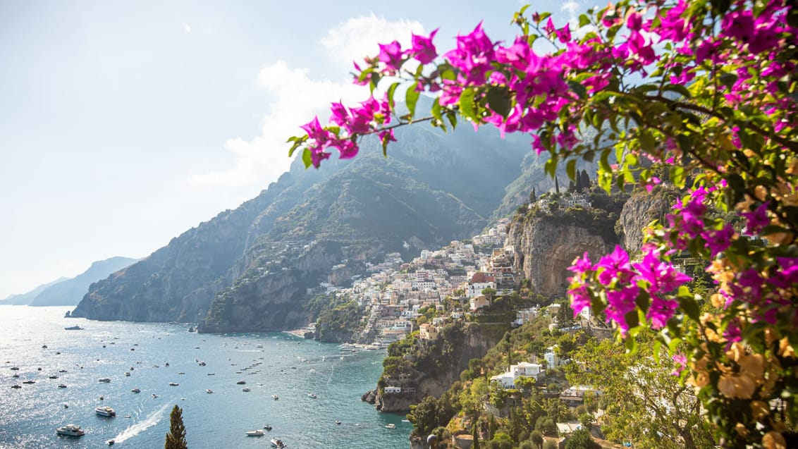 Ankomst til Positano med den mest vidunderlige udsigt