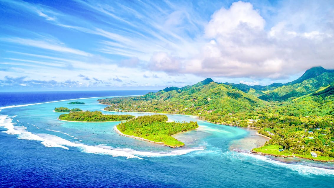 Rarotonga og Muri Lagoon set fra oven