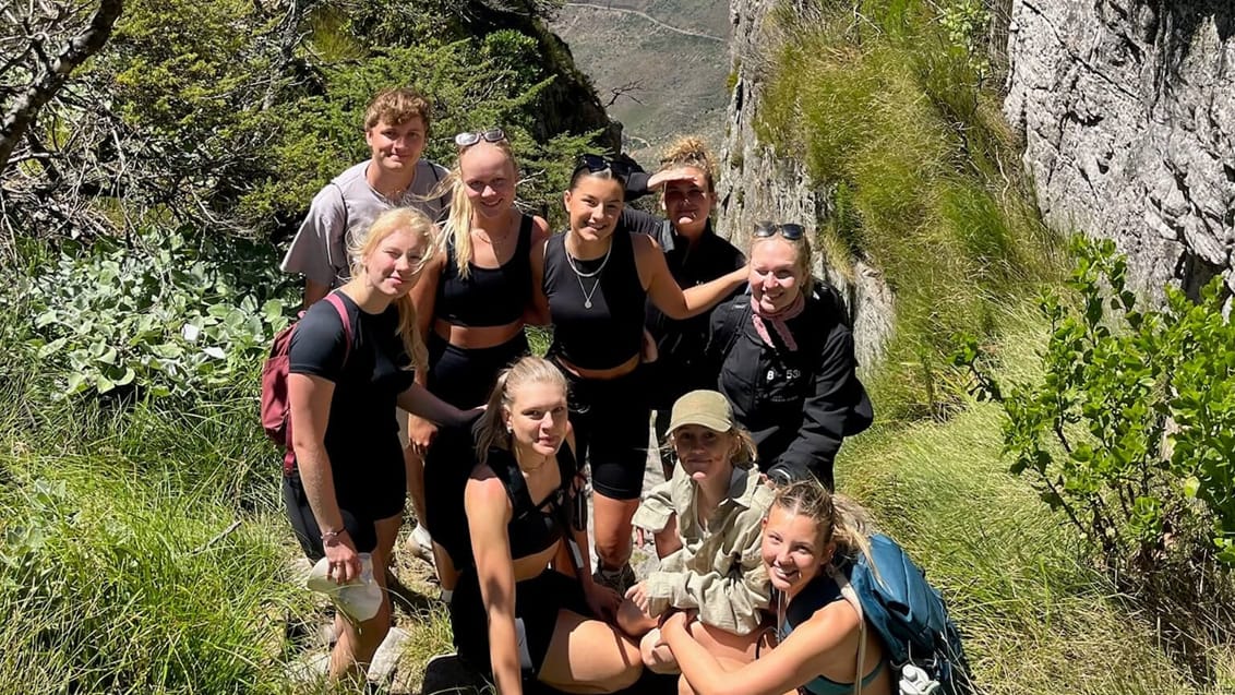 Gruppebillede på Le Morne, Mauritius