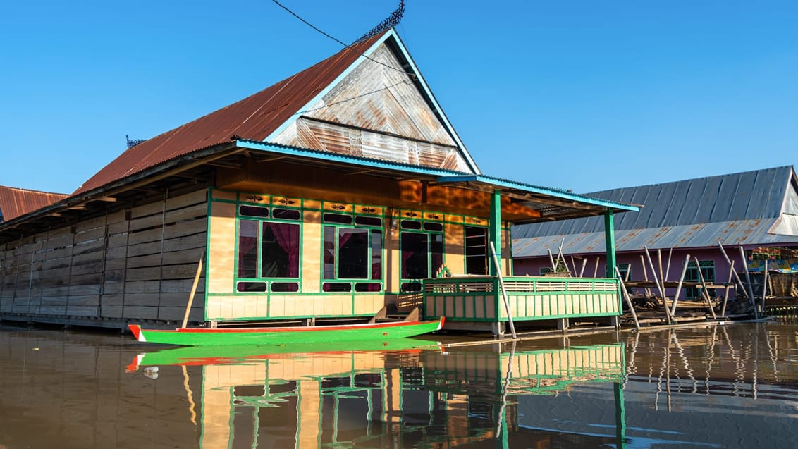 Flydende huse, Lake Tempe, Sulawesi Flydende huse, Lake Tempe, Sulawesi