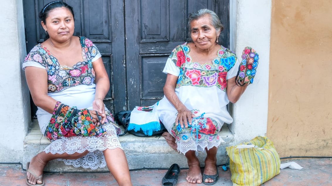 Lokale kvinder i Valladolid, Mexico