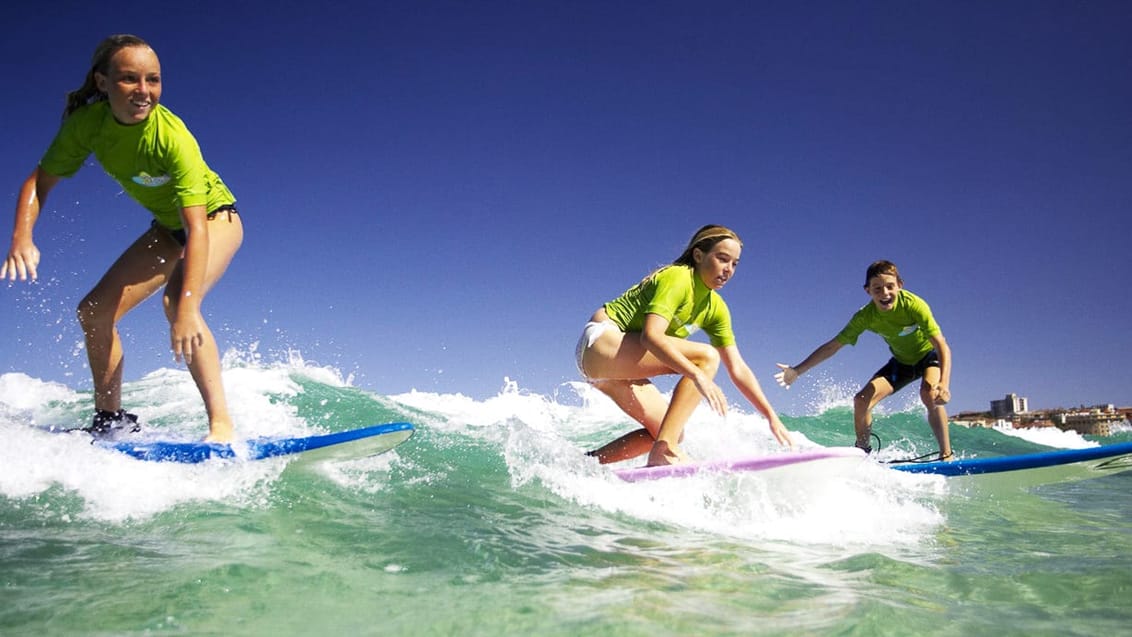 Surfing, børn, Sydney, Australien