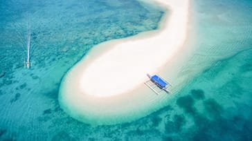 Sandbanke i Palawans krystalklare vand